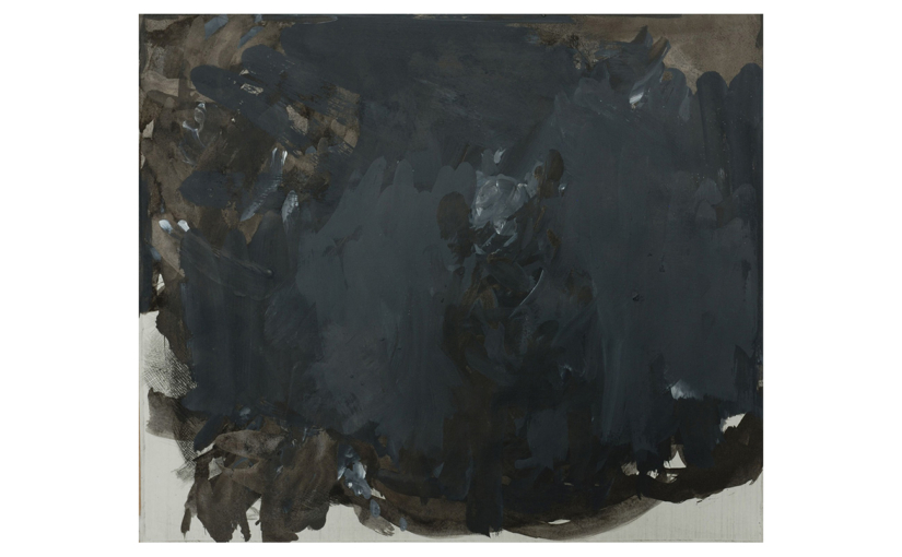 Die schwarzen Hunde 4 . 2005 . Übermalung (Radierung, Tusche, Acryl auf Papier) . 21 x 24,5 cm
