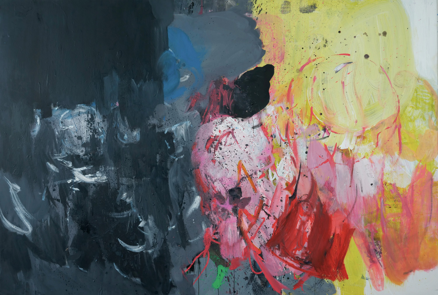 The crier . 2025 . Öl auf Leinwand . 170 x 250 cm