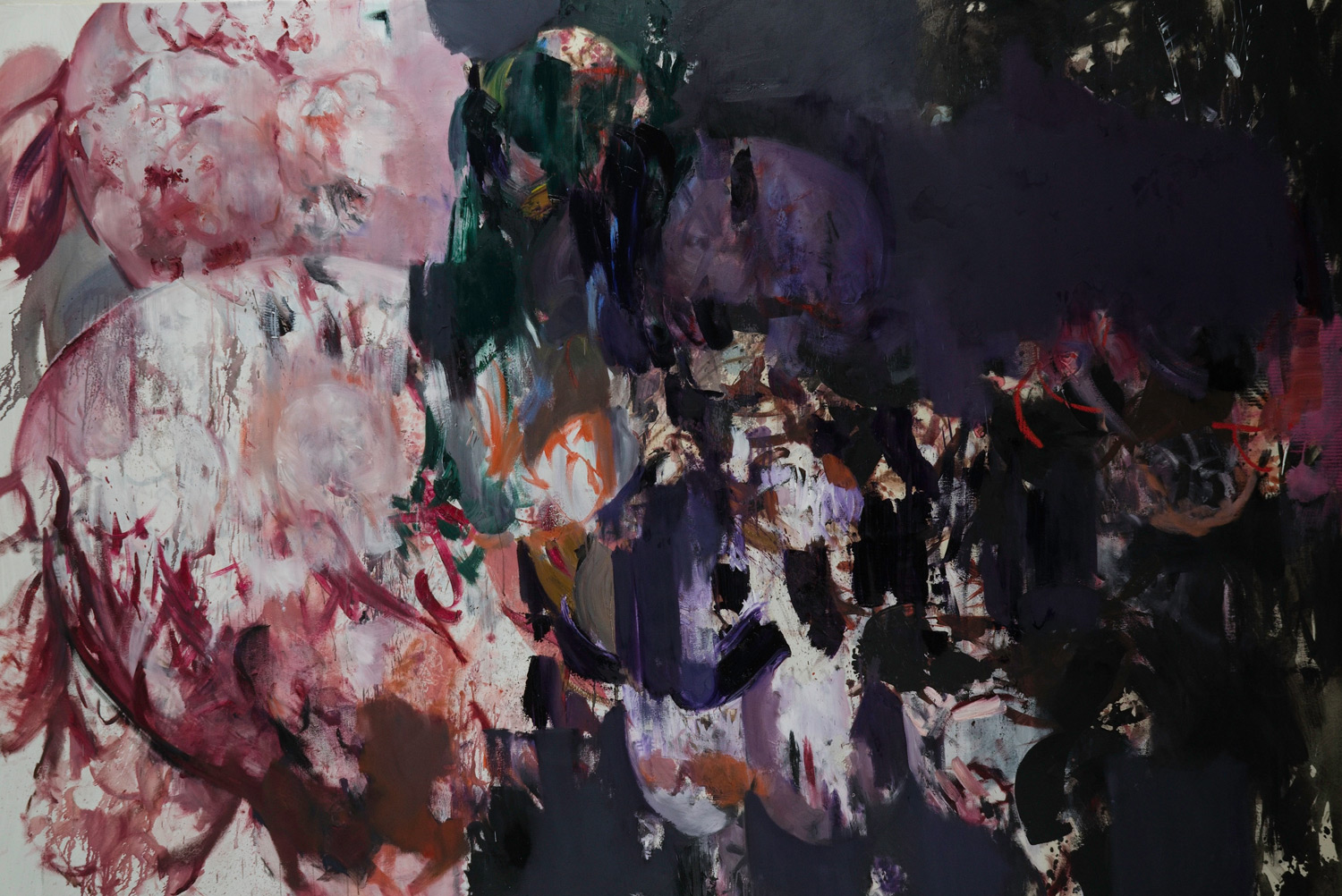 We and the devil . 2024 . Öl auf Leinwand . 170 x 250 cm