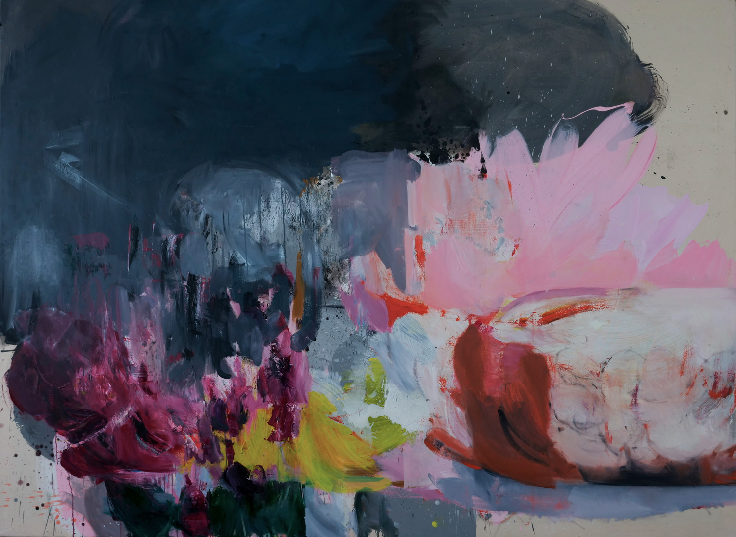 Wounded knee . 2025 . Öl auf Leinwand . 170 x 290 cm